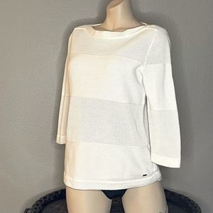HILFIGER CREAM 3/4 SLEEVE SWEATER